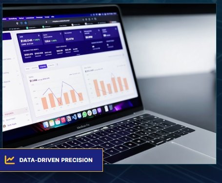 Analytics dashboard on a laptop